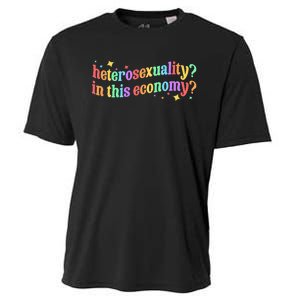 Heterosexuality In This Economy Sarcastic Heterosexual Lgbtq Cooling Performance Crew T-Shirt