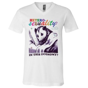 Heterosexuality In This Economy V-Neck T-Shirt