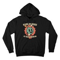 Hang In There It Gets Worse Existential Dread Cartoon Bomb Hoodie