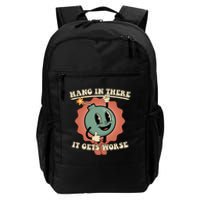 Hang In There It Gets Worse Existential Dread Cartoon Bomb Daily Commute Backpack