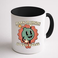 Hang In There It Gets Worse Existential Dread Cartoon Bomb Mug
