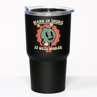Hang In There It Gets Worse Existential Dread Cartoon Bomb Tumbler