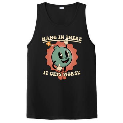 Hang In There It Gets Worse Existential Dread Cartoon Bomb PosiCharge Competitor Tank