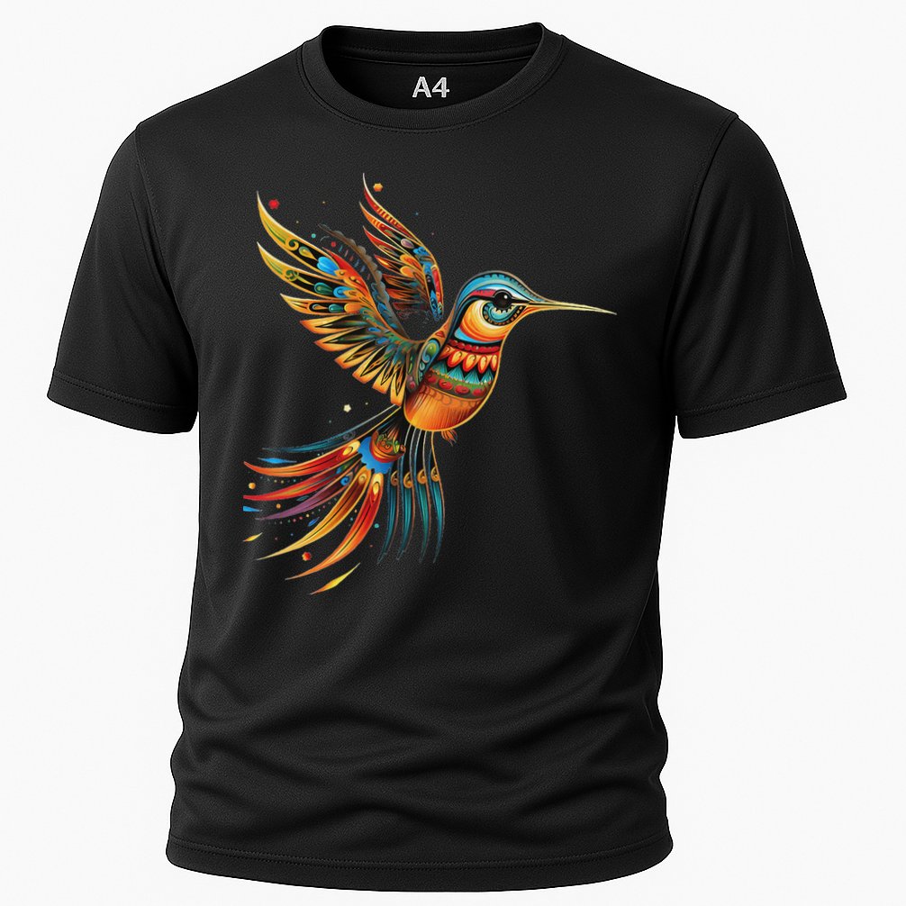 Hummingbird Indian Tribal Art Indian Indigenous Cooling Performance Crew T-Shirt