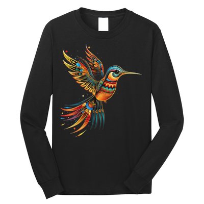 Hummingbird Indian Tribal Art Indian Indigenous Long Sleeve Shirt
