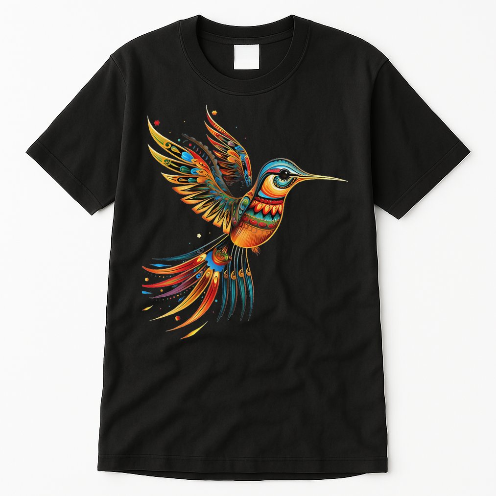 Hummingbird Indian Tribal Art Indian Indigenous Tall T-Shirt