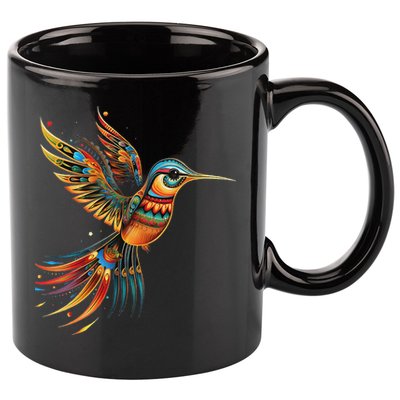 Hummingbird Indian Tribal Art Indian Indigenous 11oz C Handle Ceramic Mug