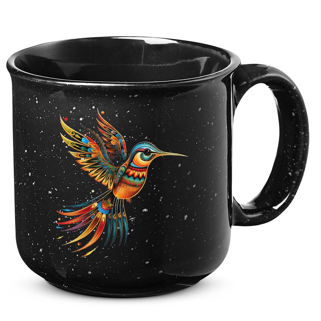Hummingbird Indian Tribal Art Indian Indigenous 15oz Campfire Ceramic Mug