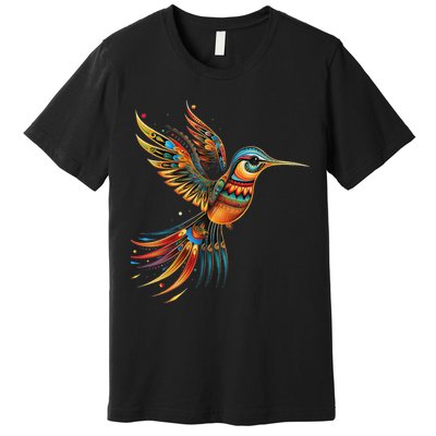 Hummingbird Indian Tribal Art Indian Indigenous Premium T-Shirt