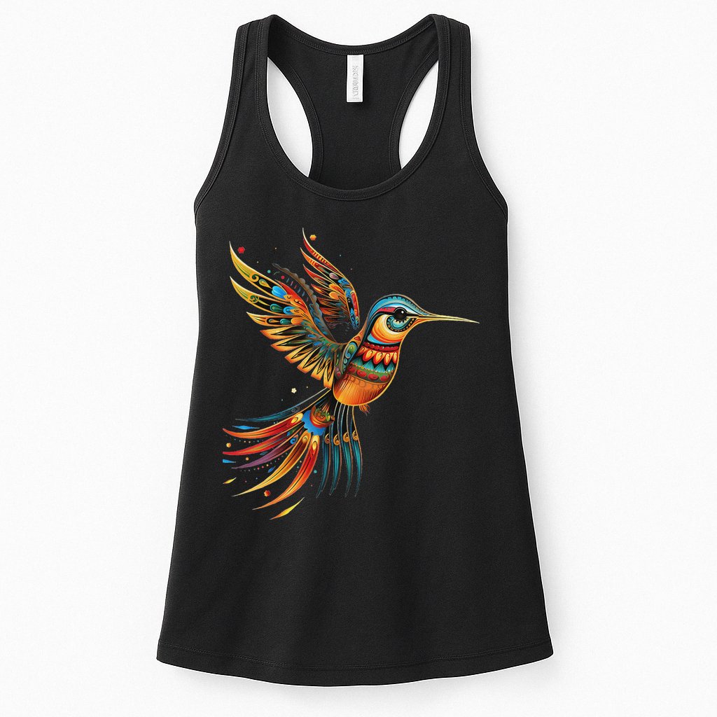 Hummingbird Indian Tribal Art Indian Indigenous Womens Tank Top