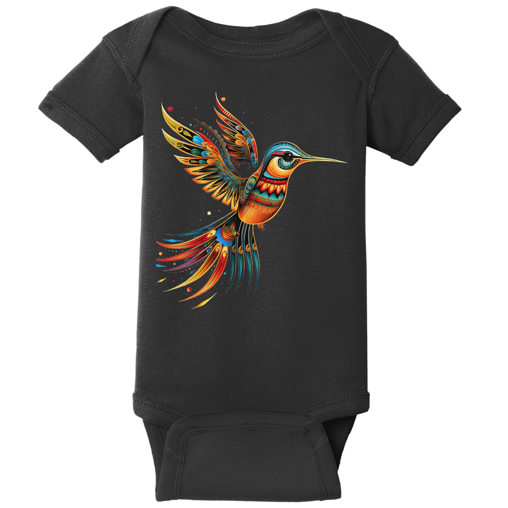 Hummingbird Indian Tribal Art Indian Indigenous Baby Bodysuit