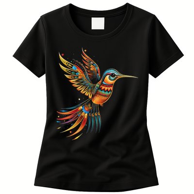 Hummingbird Indian Tribal Art Indian Indigenous Womens T-Shirt