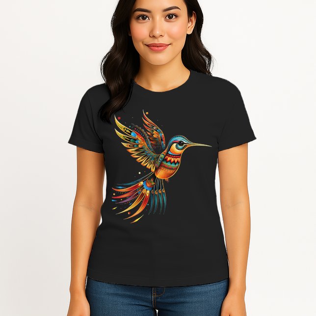 Hummingbird Indian Tribal Art Indian Indigenous Womens T-Shirt