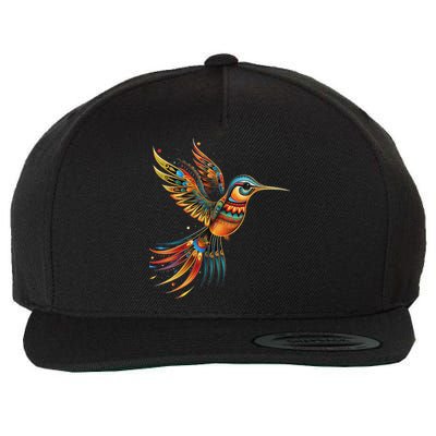 Hummingbird Indian Tribal Art Indian Indigenous Wool Snapback Cap
