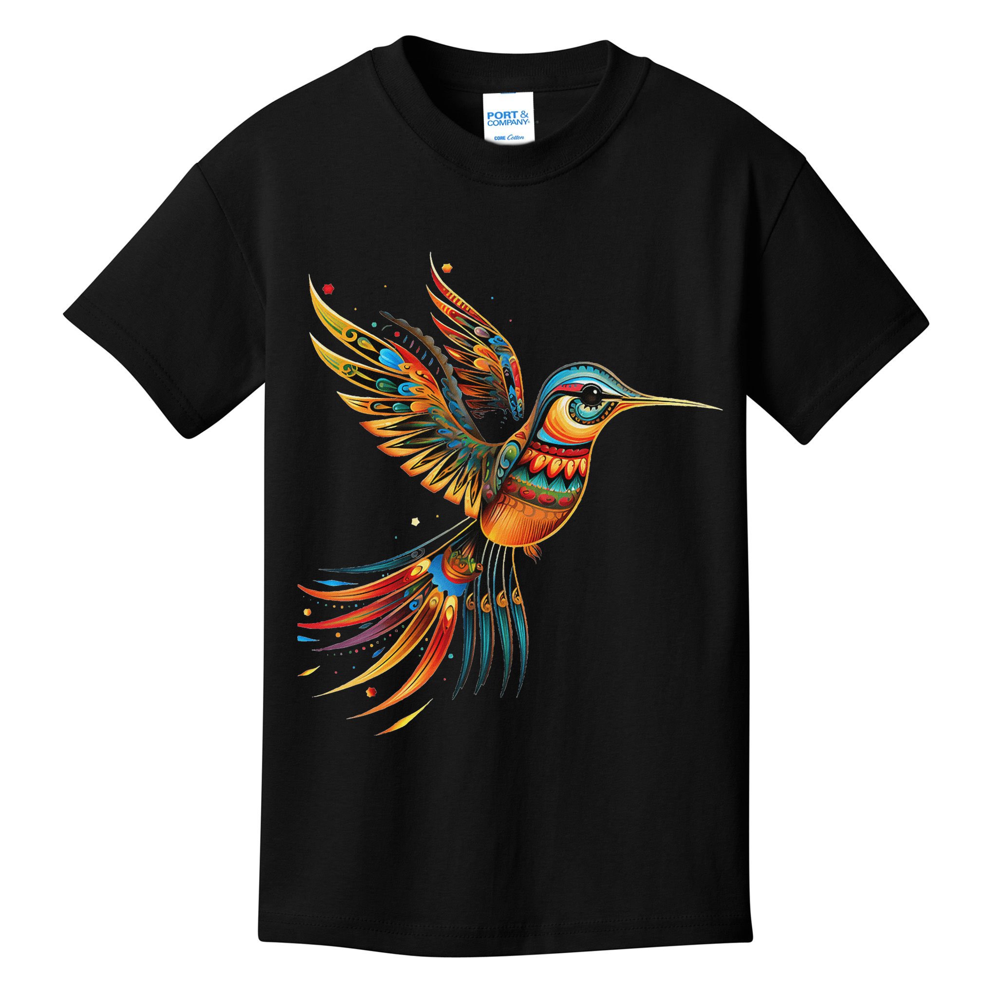 Hummingbird Indian Tribal Art Indian Indigenous Kids T-Shirt