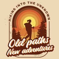 Hiking Into The Unknown Old Paths New Adventures Drawstring Bag