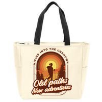 Hiking Into The Unknown Old Paths New Adventures Zip Tote Bag
