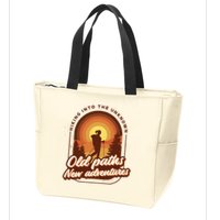 Hiking Into The Unknown Old Paths New Adventures Zip Tote Bag