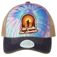 Hiking Into The Unknown Old Paths New Adventures Legacy Tie Dye Trucker Hat