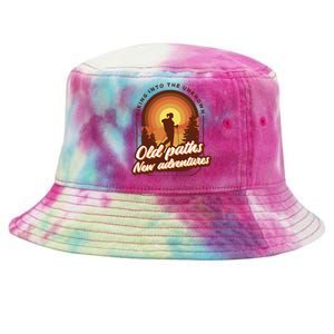 Hiking Into The Unknown Old Paths New Adventures Tie-Dyed Bucket Hat