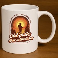 Hiking Into The Unknown Old Paths New Adventures 11oz C Handle Ceramic Mug