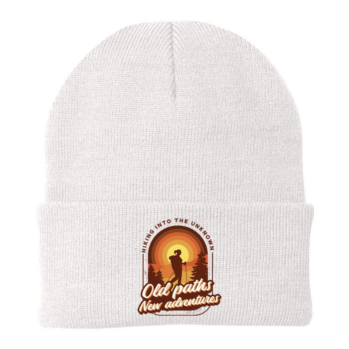 Hiking Into The Unknown Old Paths New Adventures Beanie
