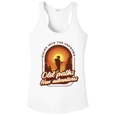 Hiking Into The Unknown Old Paths New Adventures Ladies PosiCharge Competitor Racerback Tank