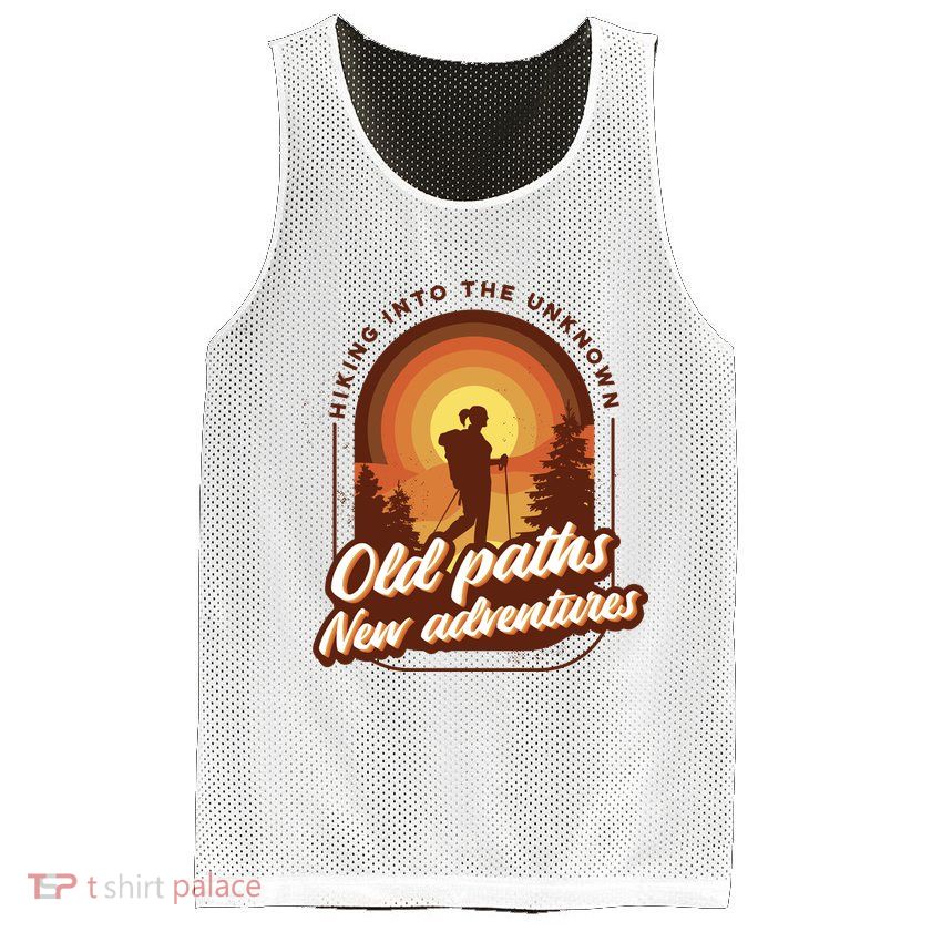 Hiking Into The Unknown Old Paths New Adventures Mesh Reversible Basketball Jersey Tank