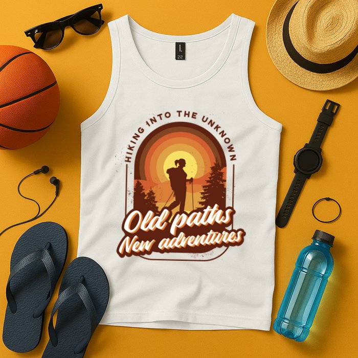 Hiking Into The Unknown Old Paths New Adventures Tank Top