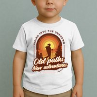 Hiking Into The Unknown Old Paths New Adventures Toddler T-Shirt
