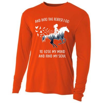 Horse Into The Forest I Go Horse Riding Funny Gift Cooling Performance Long Sleeve Crew