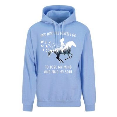 Horse Into The Forest I Go Horse Riding Funny Gift Unisex Surf Hoodie