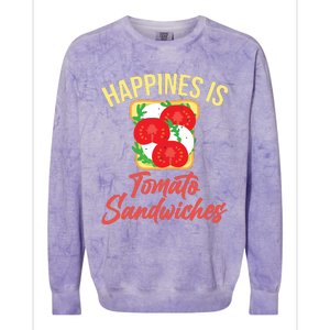 Happiness Is Tomato Sandwiches Sandwich Colorblast Crewneck Sweatshirt