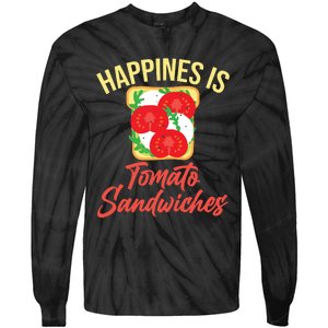 Happiness Is Tomato Sandwiches Sandwich Tie-Dye Long Sleeve Shirt