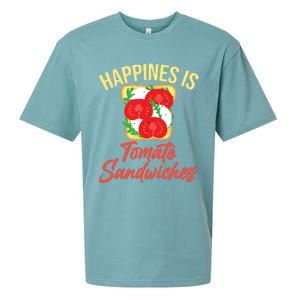 Happiness Is Tomato Sandwiches Sandwich Sueded Cloud Jersey T-Shirt