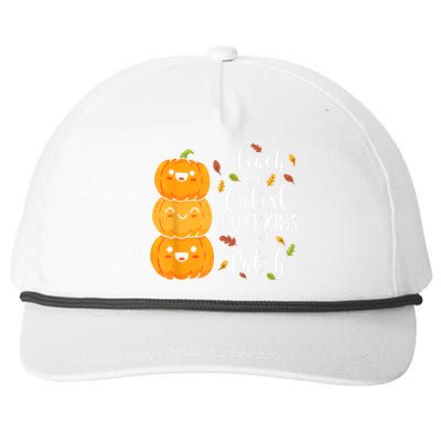 Halloween I Teach The Cutest Pumpkins In The Patch Snapback Five-Panel Rope Hat