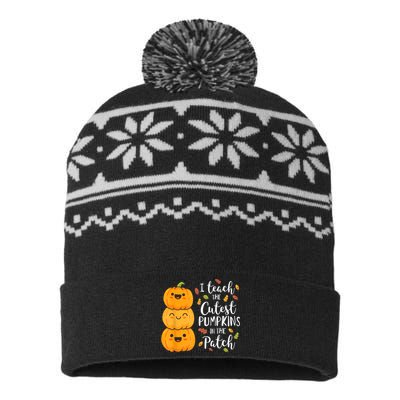 Halloween I Teach The Cutest Pumpkins In The Patch USA-Made Snowflake Beanie