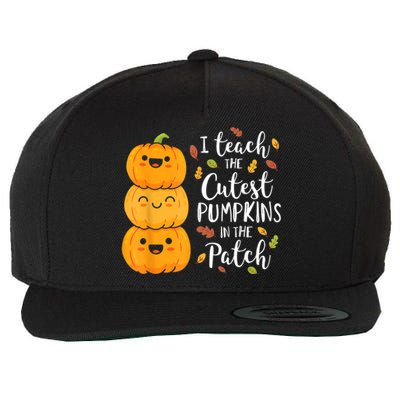 Halloween I Teach The Cutest Pumpkins In The Patch Wool Snapback Cap