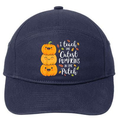 Halloween I Teach The Cutest Pumpkins In The Patch 7-Panel Snapback Hat