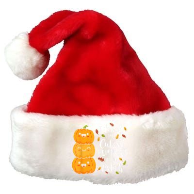 Halloween I Teach The Cutest Pumpkins In The Patch Premium Christmas Santa Hat