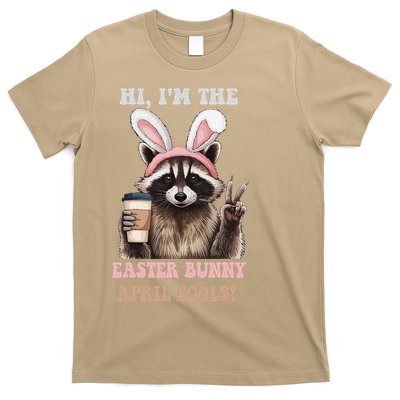 Hi Im the Easter Bunny April Fools Funny Raccoon Easter T-Shirt