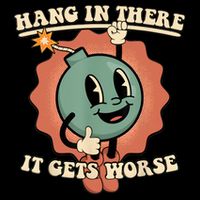 Hang In There It Gets Worse Retro Funny 7-Panel Snapback Hat