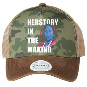 Herstory In The Making President American Flag Kamala Harris Legacy Tie Dye Trucker Hat