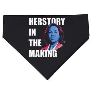 Herstory In The Making President American Flag Kamala Harris USA-Made Doggie Bandana