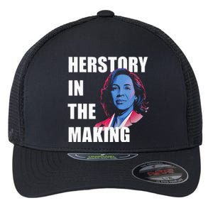 Herstory In The Making President American Flag Kamala Harris Flexfit Unipanel Trucker Cap