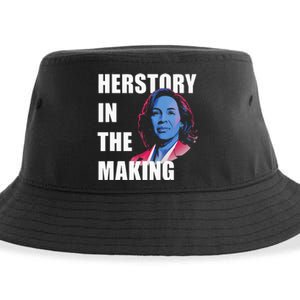 Herstory In The Making President American Flag Kamala Harris Sustainable Bucket Hat