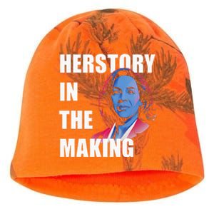 Herstory In The Making President American Flag Kamala Harris Kati - Camo Knit Beanie