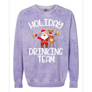 Holiday Ing Team Santa Claus Reindeer Xmas Cute Gift Colorblast Crewneck Sweatshirt