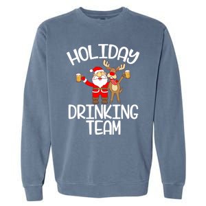 Holiday Ing Team Santa Claus Reindeer Xmas Cute Gift Garment-Dyed Sweatshirt