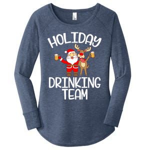 Holiday Ing Team Santa Claus Reindeer Xmas Cute Gift Women's Perfect Tri Tunic Long Sleeve Shirt